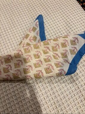 100% cotton floral block print square bandana scarf